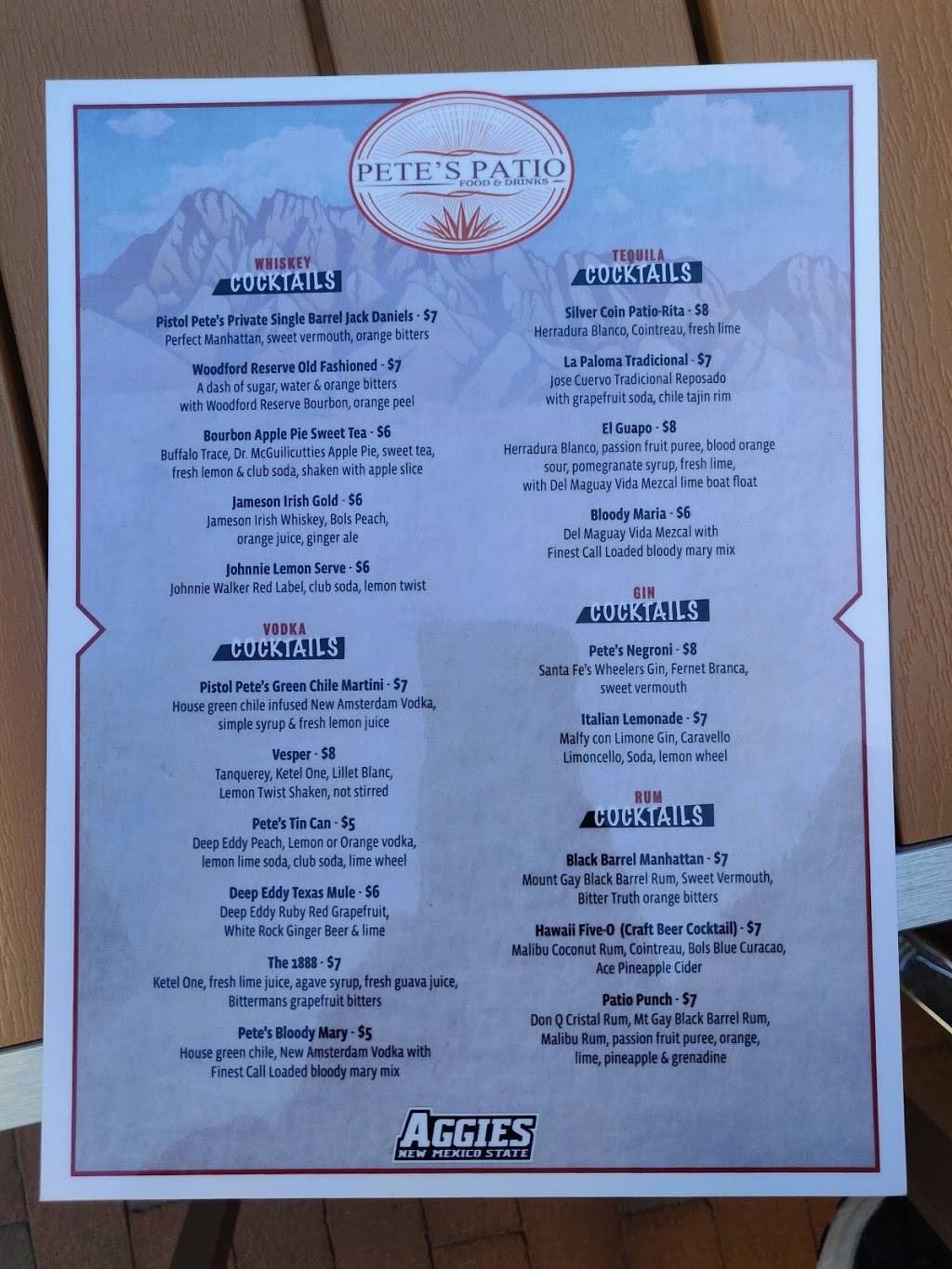 Petes Patio | restaurant | Atrium at 1600, International Mall, Las Cruces, NM 88003, USA | 5756464801 OR +1 575-646-4801