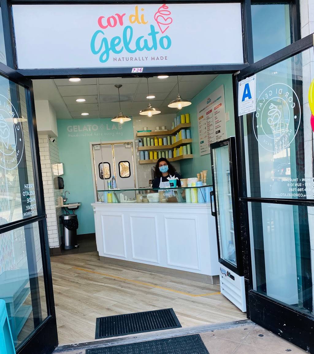 Cor di Gelato | cafe | 736 Ventura Pl, San Diego, CA 92109, USA | 6197867585 OR +1 619-786-7585