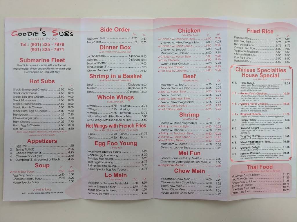 Goodies Subs | restaurant | 2962 Poplar Ave, Memphis, TN 38111, USA | 9013257979 OR +1 901-325-7979