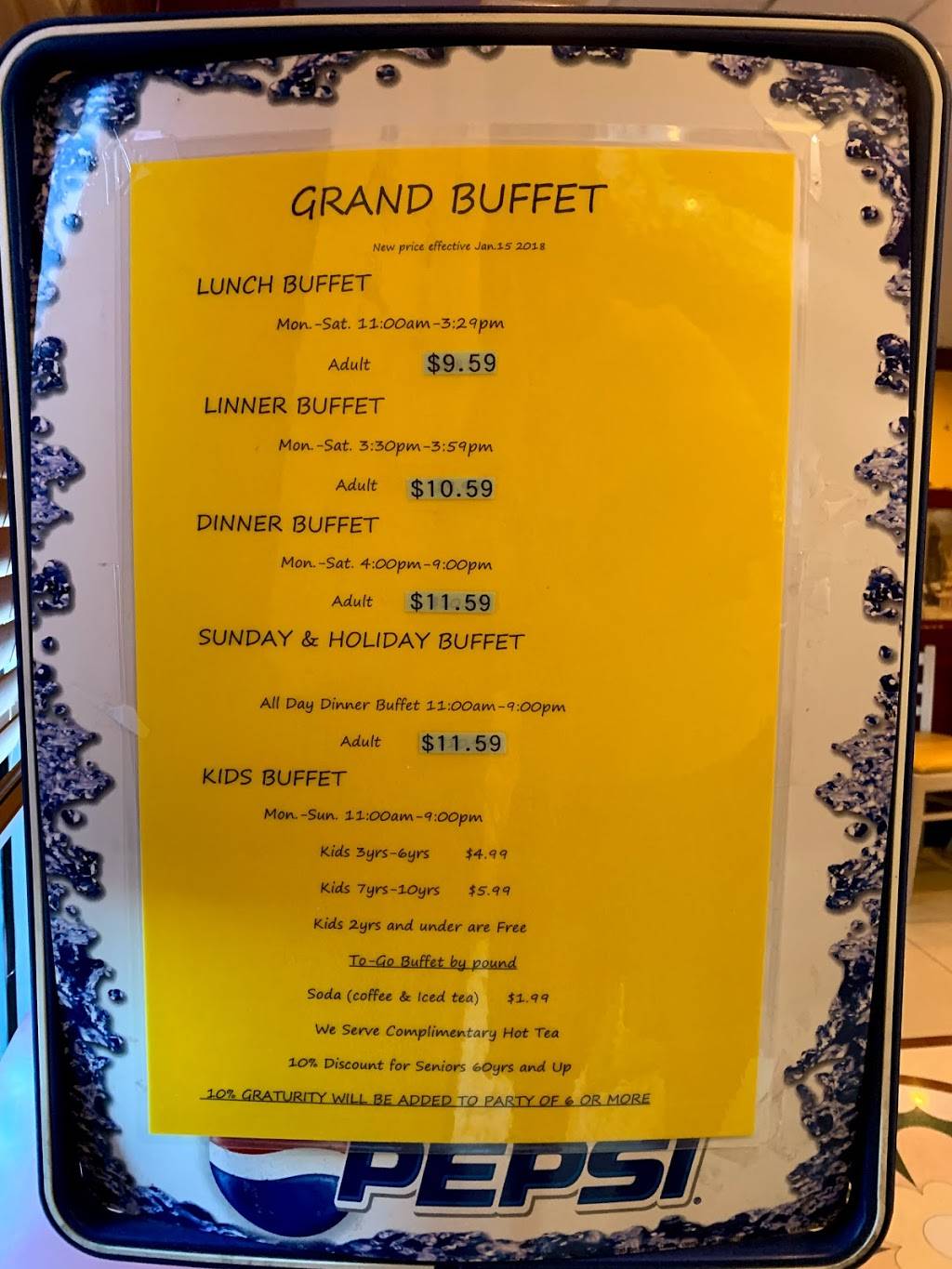 Grand Buffet | restaurant | 1690 W Valencia Rd, Tucson, AZ 85746, USA | 5208068088 OR +1 520-806-8088
