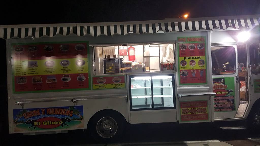 Tacos y mariscos El Güero | restaurant | 1122 R St, Merced, CA 95341, USA | 2094100343 OR +1 209-410-0343