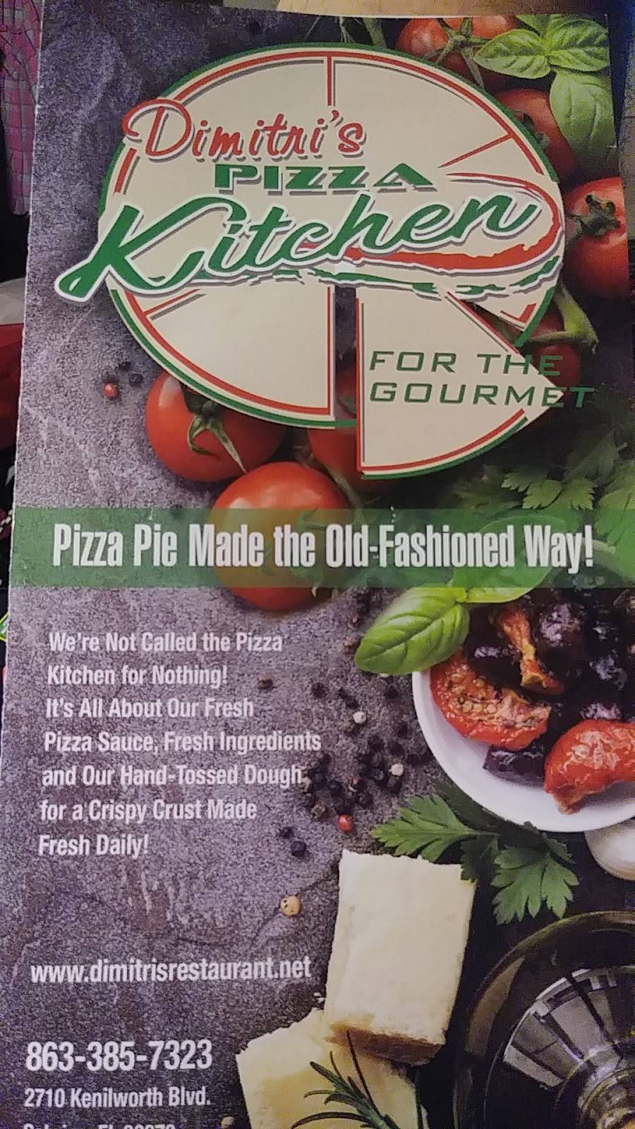 Dimitris Restaurant, Pizza Kitchen and Its 5 Oclock Somewhere  | restaurant | 2710 Kenilworth Blvd, Sebring, FL 33870, USA | 8633857323 OR +1 863-385-7323