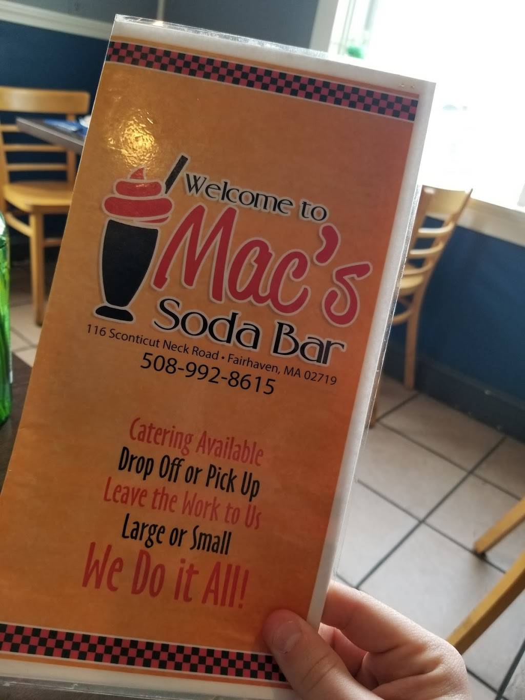 Macs Soda Bar | meal delivery | 116 Sconticut Neck Rd, Fairhaven, MA 02719, USA | 5089928615 OR +1 508-992-8615