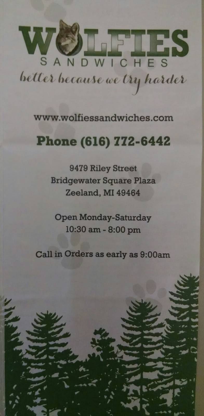 Wolfies Sandwiches | meal takeaway | 9479 Riley St # 255, Zeeland, MI 49464, USA | 6167726442 OR +1 616-772-6442