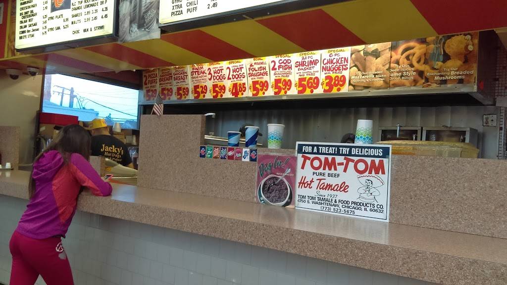 Jackys Hot Dogs | restaurant | 5415 S Pulaski Rd, Chicago, IL 60632, USA | 7737677676 OR +1 773-767-7676