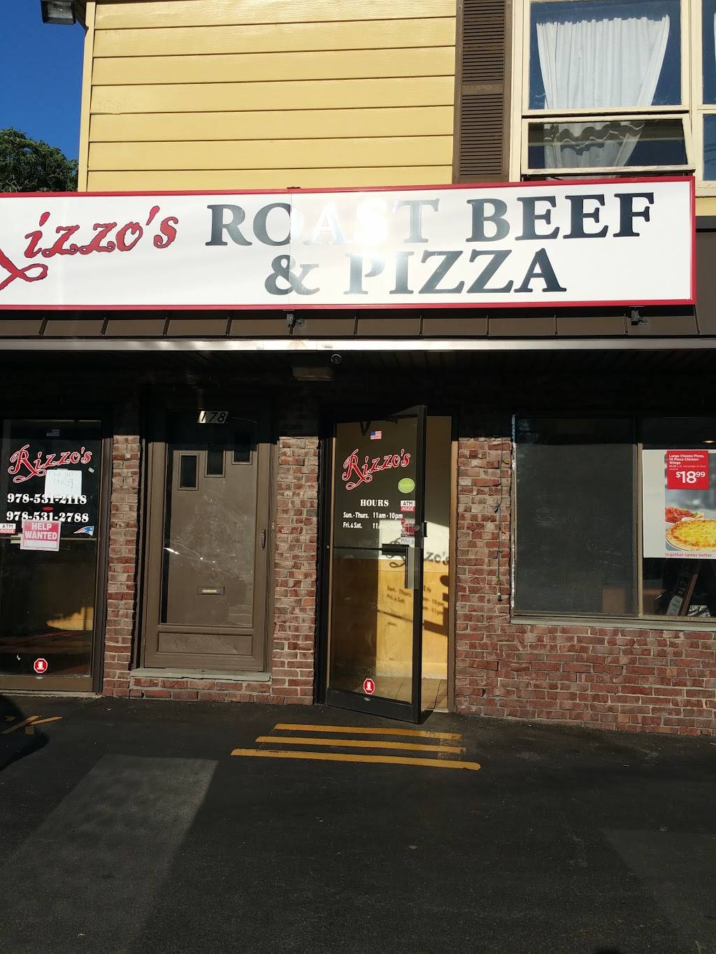 Rizzos Roast Beef | restaurant | 178 Lynn St, Peabody, MA 01960, USA | 9785312788 OR +1 978-531-2788