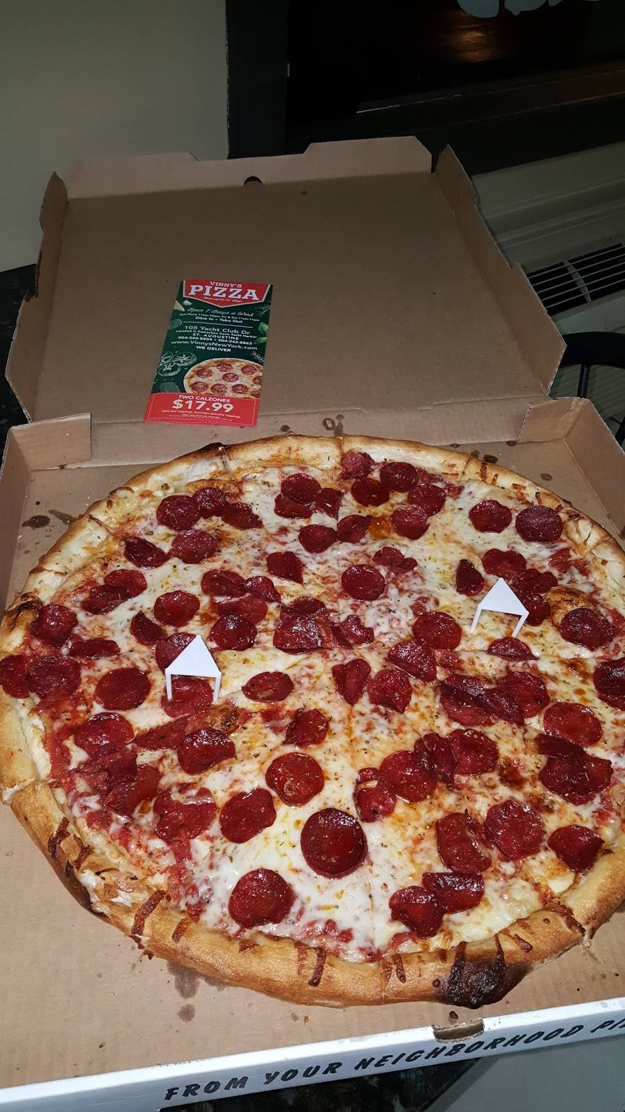Vinnys Pizza | restaurant | 105 Yacht Club Dr, St. Augustine, FL 32084, USA | 9043428863 OR +1 904-342-8863