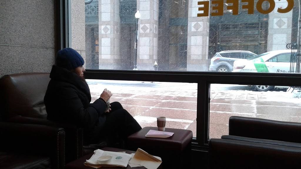 Starbucks | cafe | 1 International Pl, Boston, MA 02110, USA | 6177374688 OR +1 617-737-4688
