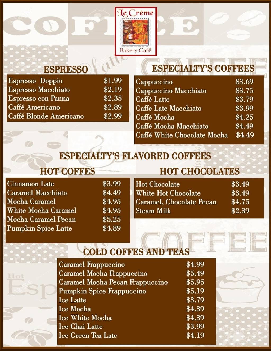 Le creme express | restaurant | 7400 Viscount Blvd Suite LOWER LEVEL, El Paso, TX 79925, USA | 9153305603 OR +1 915-330-5603