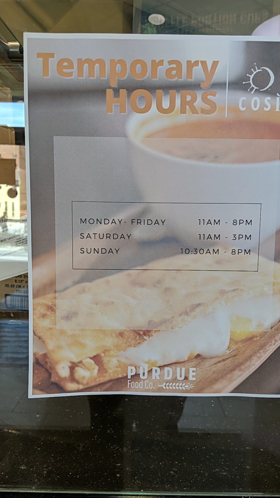 Cosi | restaurant | 1101 3rd Street, West Lafayette, IN 47906, USA | 7654948044 OR +1 765-494-8044