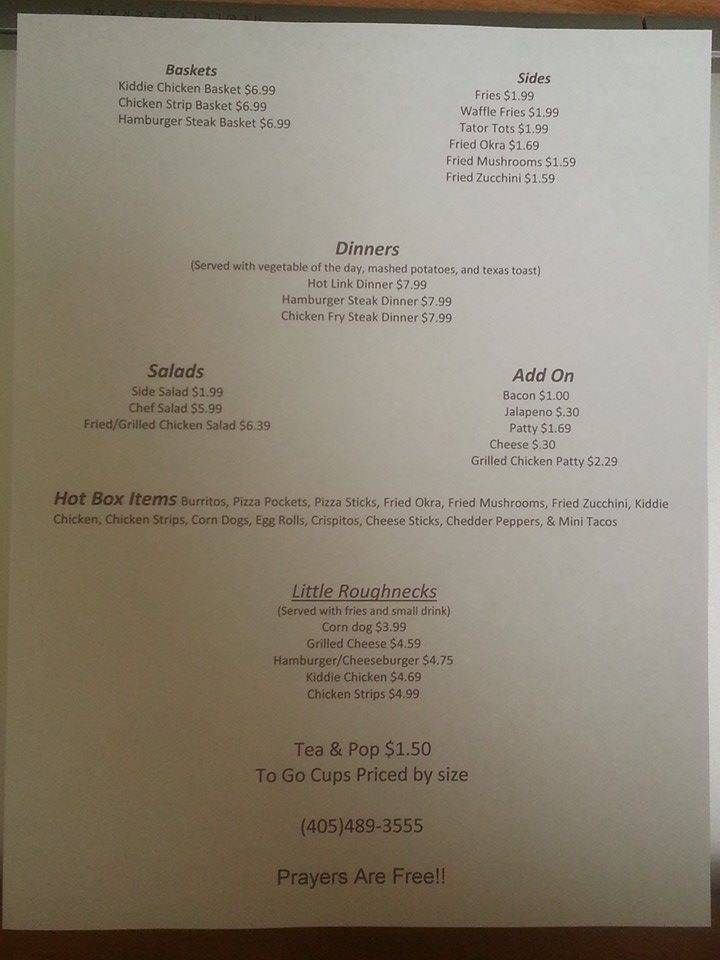 Toolie’s Diner | restaurant | Cement, OK 73017, USA | 4054893555 OR +1 405-489-3555
