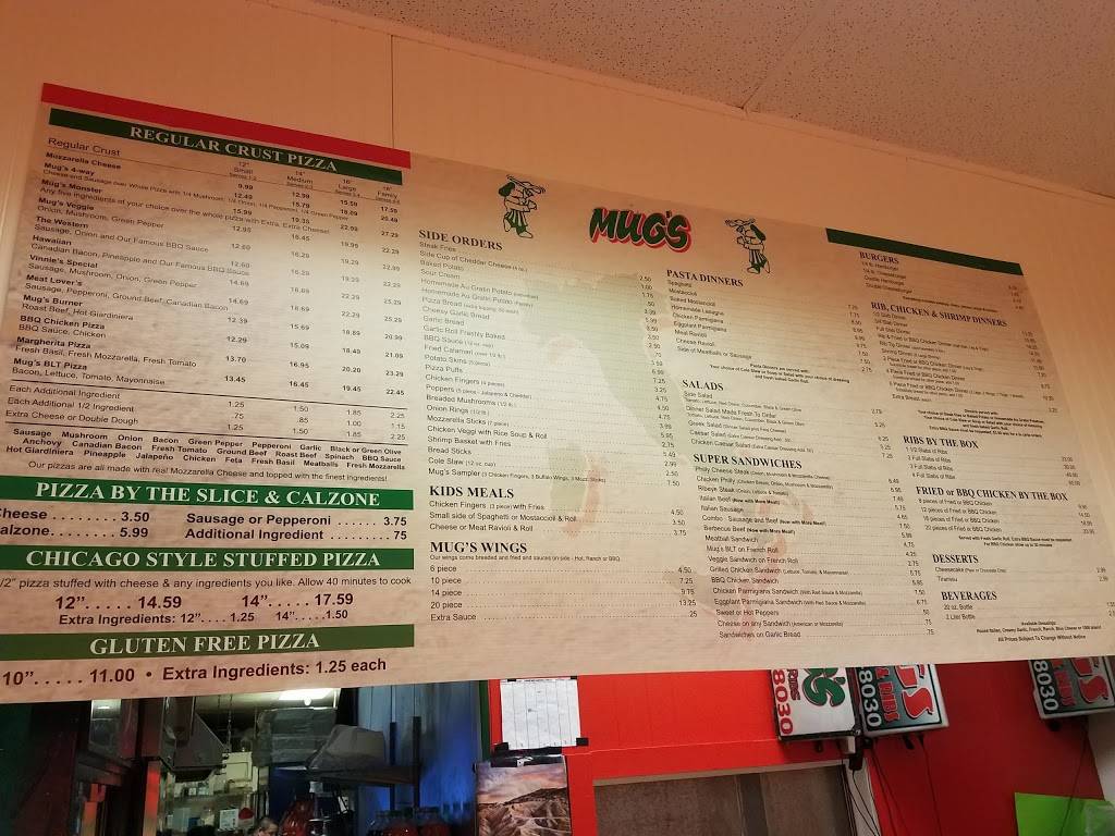 Mugs Pizza & Ribs | restaurant | 807 W Rand Rd, Arlington Heights, IL 60004, USA | 8473948030 OR +1 847-394-8030