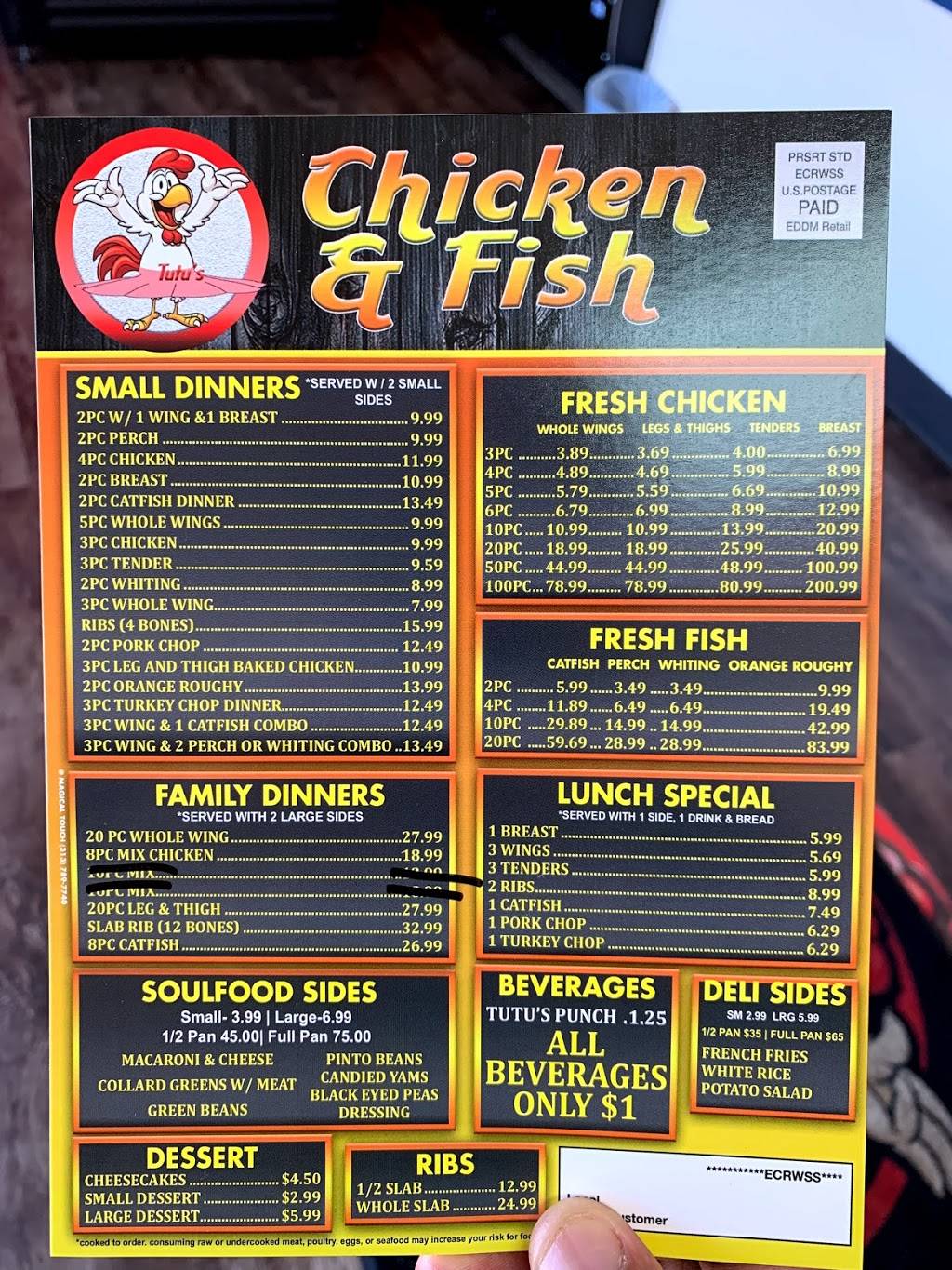 TU TUS Chicken & Fish | restaurant | 14635 Telegraph Rd, Redford Charter Twp, MI 48239, USA | 3135352762 OR +1 313-535-2762