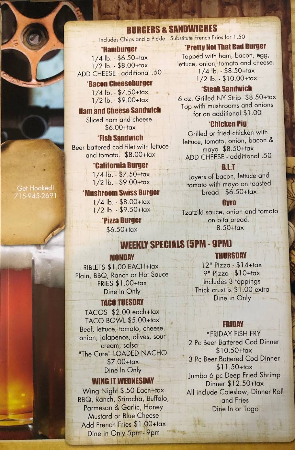 GET HOOKED | restaurant | 3697 N Clark St, Radisson, WI 54867, USA | 7159452691 OR +1 715-945-2691