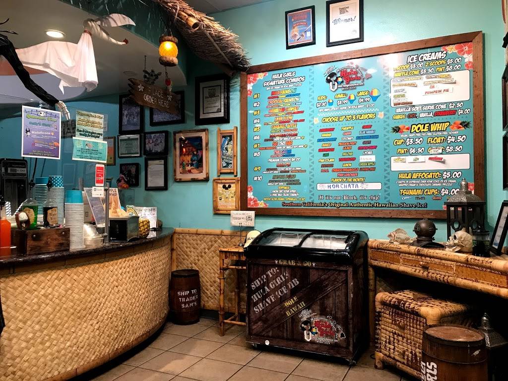 Hula Girls Shave Ice, Dole Whip & Ice Cream | restaurant | 16556 Bolsa Chica Rd, Huntington Beach, CA 92649, USA | 9492950292 OR +1 949-295-0292
