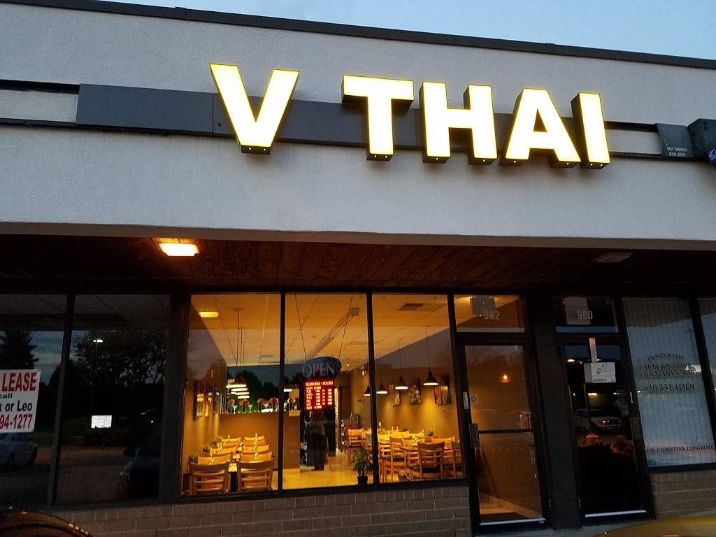 V Thai | restaurant | 982 Lake St, Roselle, IL 60172, USA | 2246539733 OR +1 224-653-9733