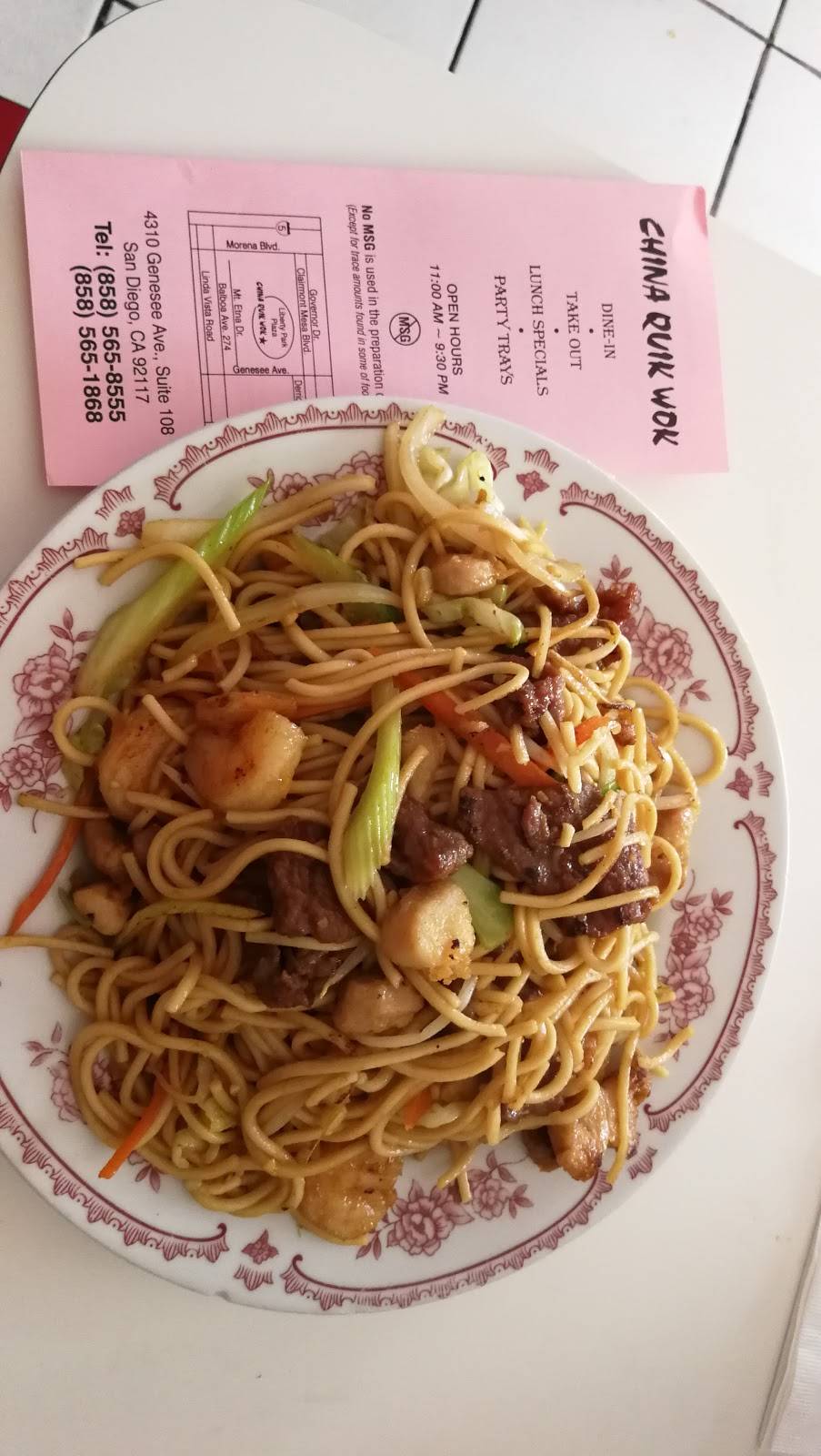China Quik Wok | restaurant | 4310 Genesee Ave, San Diego, CA 92117, USA | 8585658555 OR +1 858-565-8555