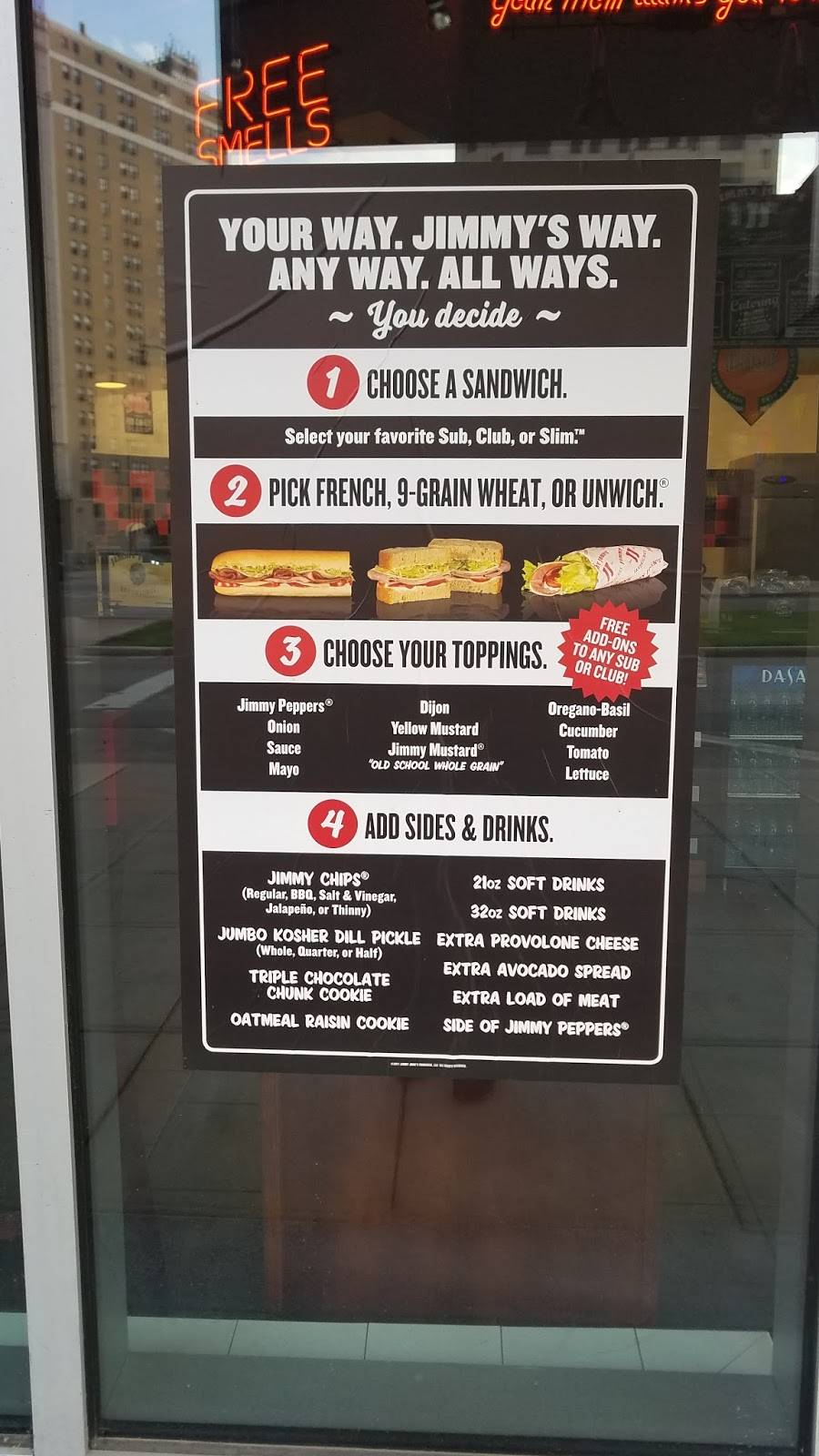 Jimmy Johns | meal delivery | 95 Monroe St, Detroit, MI 48226, USA | 3139639131 OR +1 313-963-9131