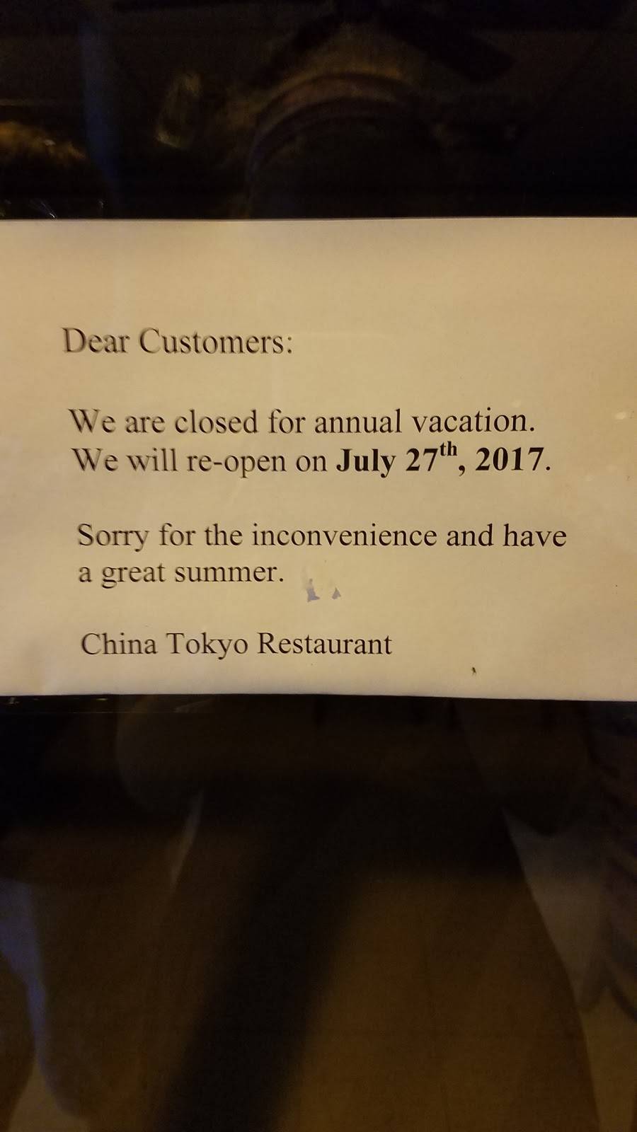 China Tokyo Restaurant | restaurant | 815 Donald Ross Rd, Juno Beach, FL 33408, USA | 5616240700 OR +1 561-624-0700