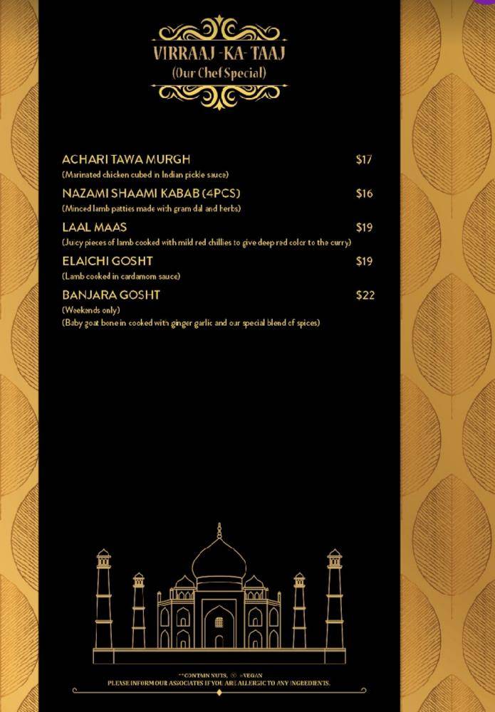 Virraaj Indian Cuisine | restaurant | 4914 Cordell Ave, Bethesda, MD 20814, USA | 3018477225 OR +1 301-847-7225