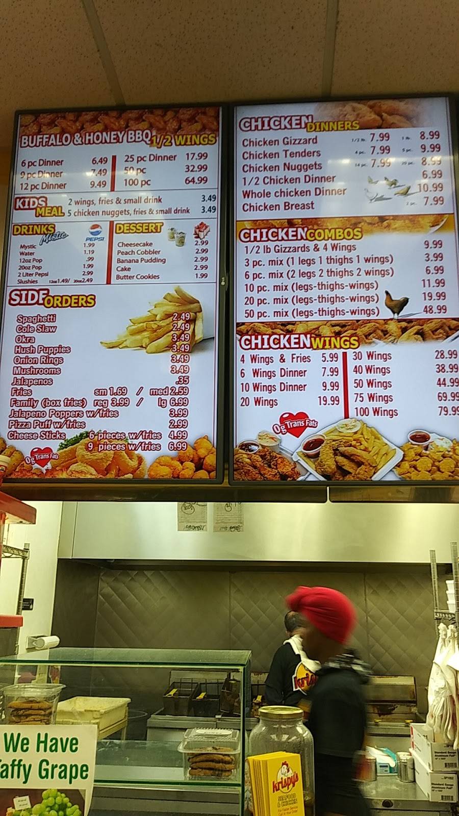 Krispys Seafood & Chicken | restaurant | 8255 S Kedzie Ave, Chicago, IL 60652, USA | 7737783333 OR +1 773-778-3333