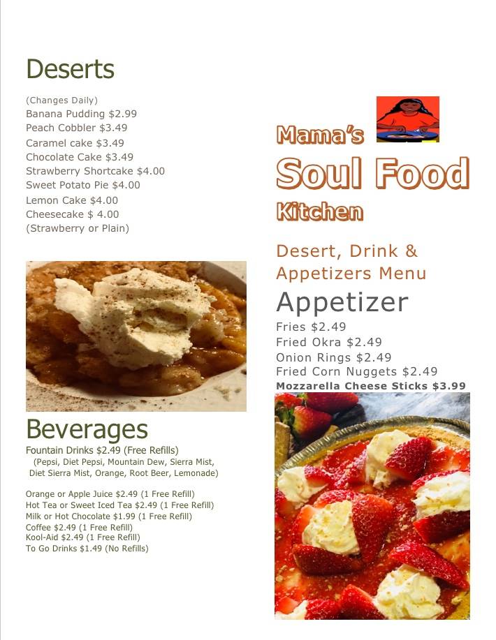 Mama’s Soul Food Kitchen | restaurant | 2105 22nd Ave, Kenosha, WI 53140, USA | 2622377026 OR +1 262-237-7026