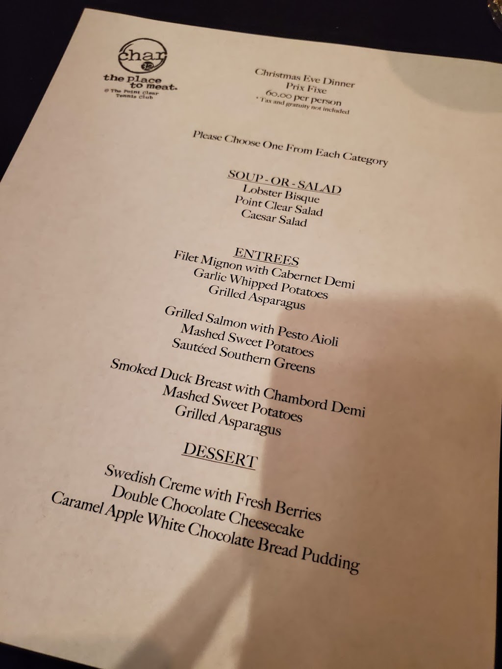 Char 32 | restaurant | 17107 Tennis Club Dr, Fairhope, AL 36532, USA | 2515177700 OR +1 251-517-7700