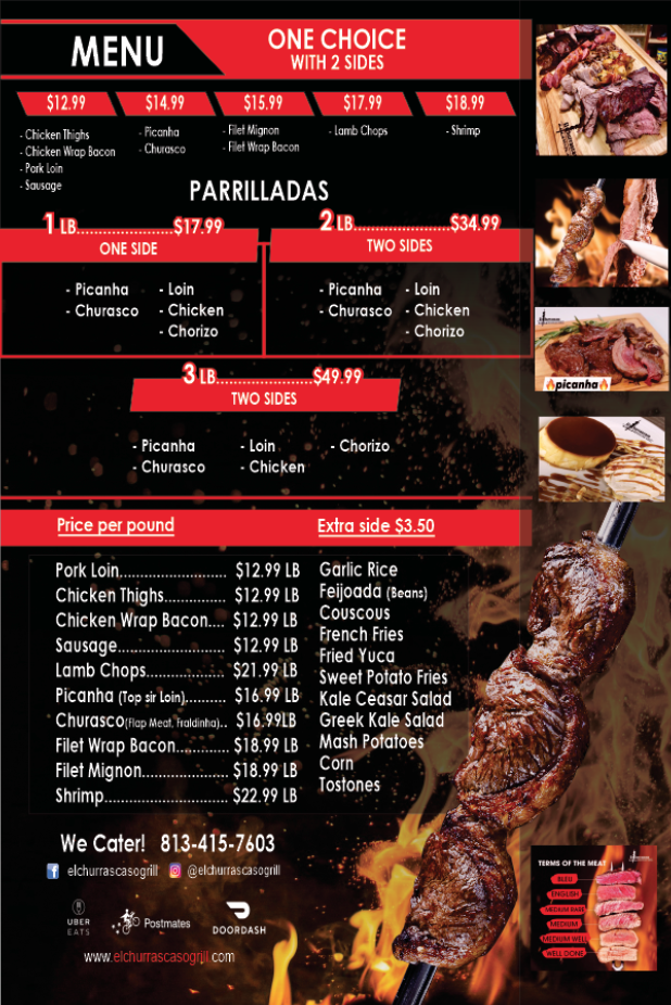 El Churrascaso Grill Tampa | restaurant | 8603a N Dale Mabry Hwy, Tampa, FL 33614, USA | 8134157603 OR +1 813-415-7603
