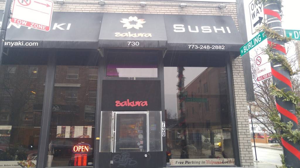Sakura Teppanyaki & Sushi | restaurant | 730 W Diversey Pkwy, Chicago, IL 60614, USA | 7732482882 OR +1 773-248-2882