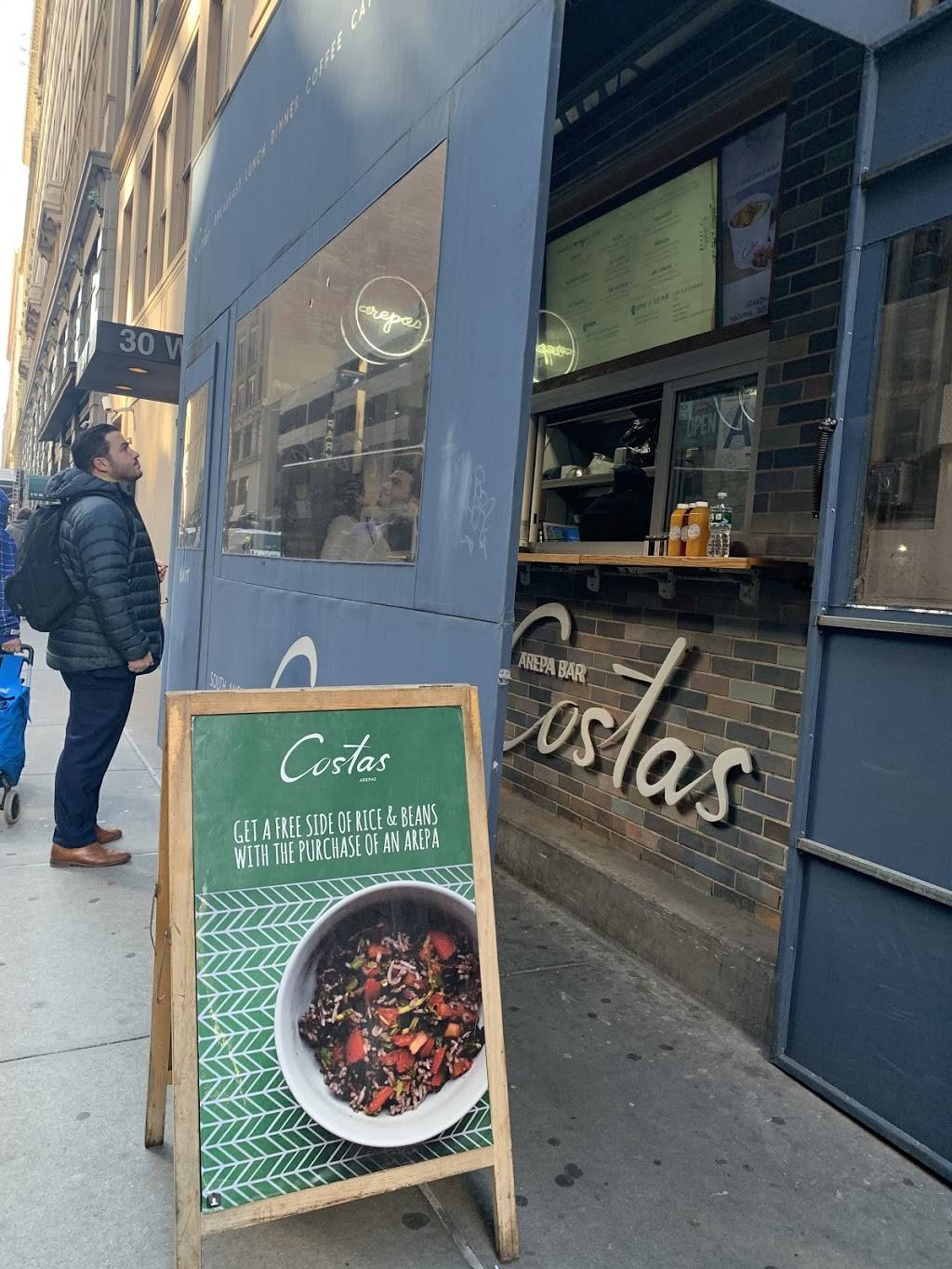 COSTAS - AREPA BAR | restaurant | 30 W 35th St, New York, NY 10001, USA | 6465643545 OR +1 646-564-3545