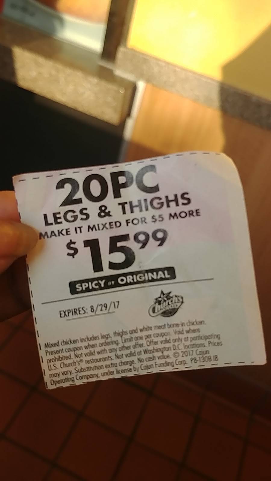 Churchs Chicken | restaurant | 3863 N Post Rd, Indianapolis, IN 46226, USA | 3178974275 OR +1 317-897-4275