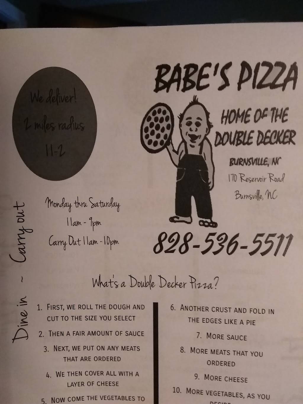 Babes Pizza & Treats | restaurant | 170 Reservoir Rd, Burnsville, NC 28714, USA | 8285365511 OR +1 828-536-5511