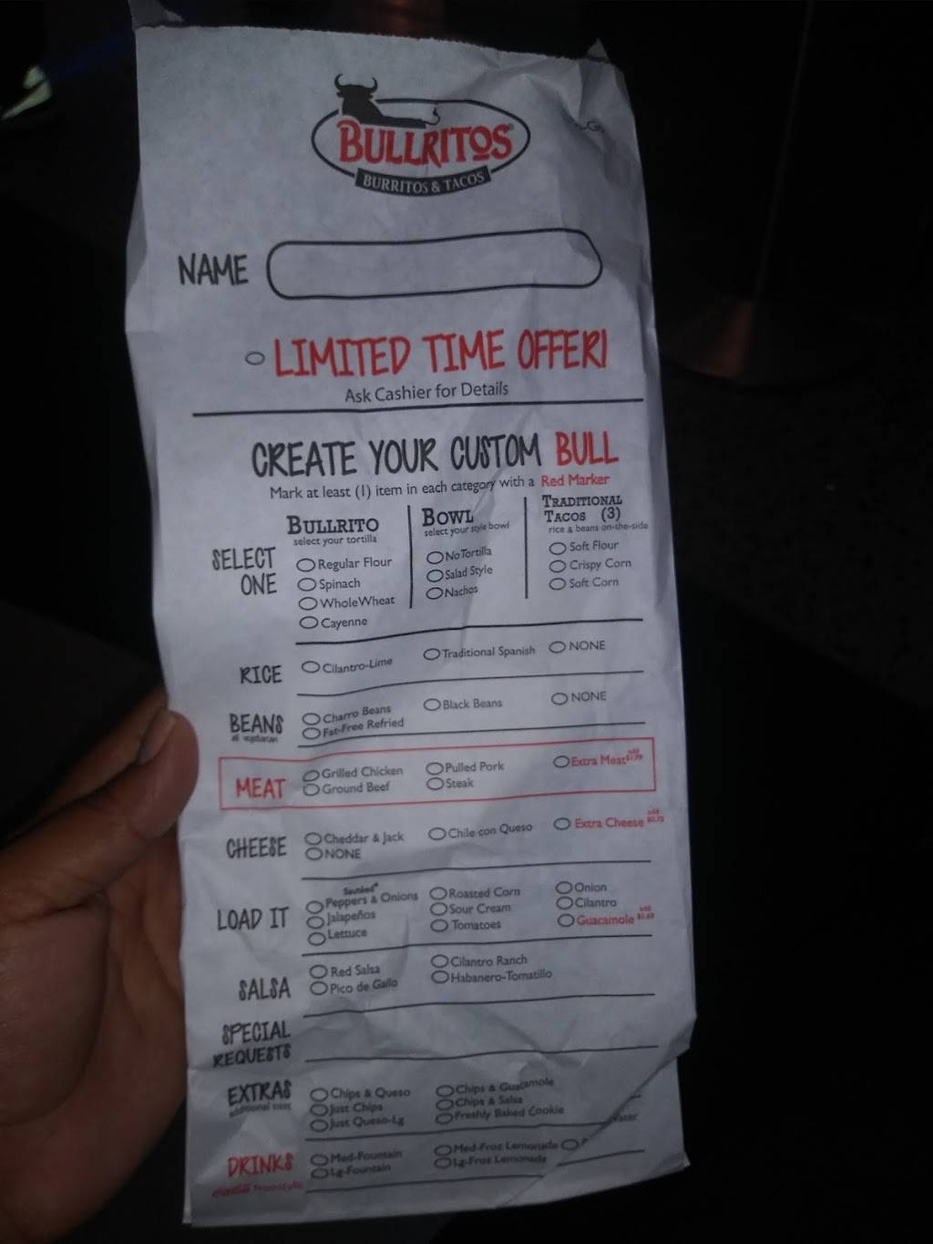 Bullritos | restaurant | 2800 N Terminal Rd, Houston, TX 77032, USA | 2812303211 OR +1 281-230-3211