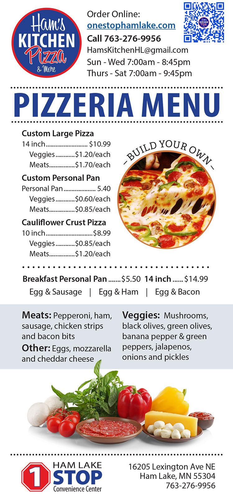 Hams Kitchen Ham Lake | meal takeaway | 16205 Lexington Ave NE, Ham Lake, MN 55304, USA | 7632769956 OR +1 763-276-9956