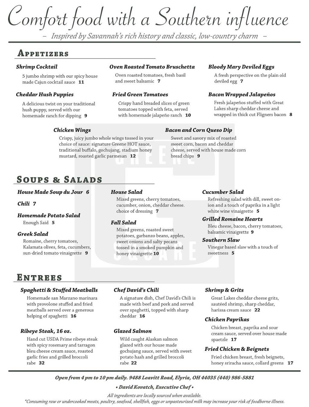 Greene Square Restaurant | restaurant | 9488 Leavitt Rd, Elyria, OH 44035, USA | 4409862020 OR +1 440-986-2020