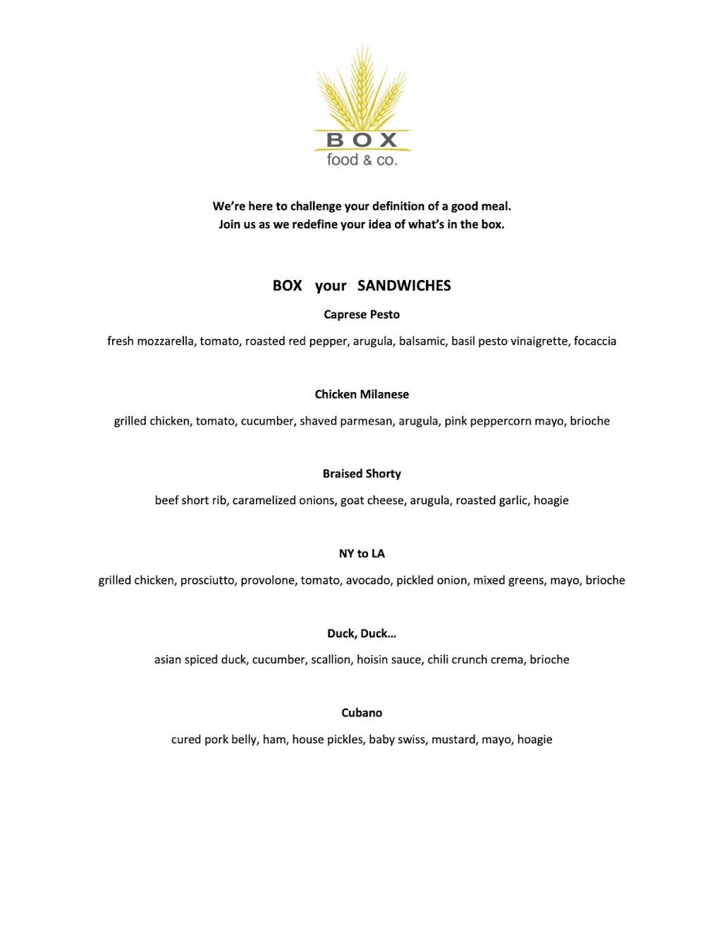 Box Food & Co | restaurant | 2200 Thrift Rd, Charlotte, NC 28208, USA | 9802023388 OR +1 980-202-3388