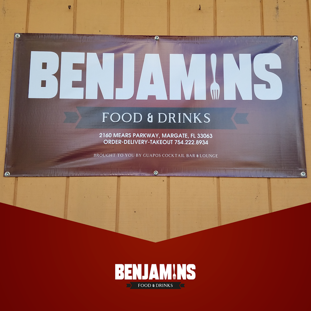 Benjamins Food & Drinks | restaurant | 2160 Mears Pkwy, Margate, FL 33063, USA | 7542228934 OR +1 754-222-8934