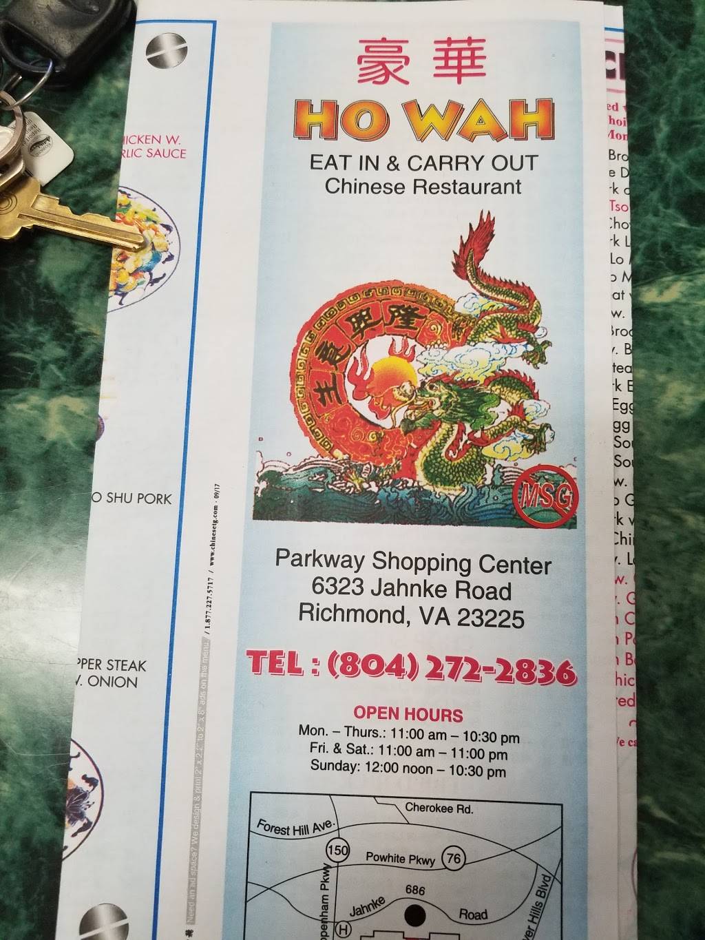 Ho Wah | Chinese Restaurant | restaurant | 6323 Jahnke Rd, Richmond, VA 23225, USA | 8042722836 OR +1 804-272-2836