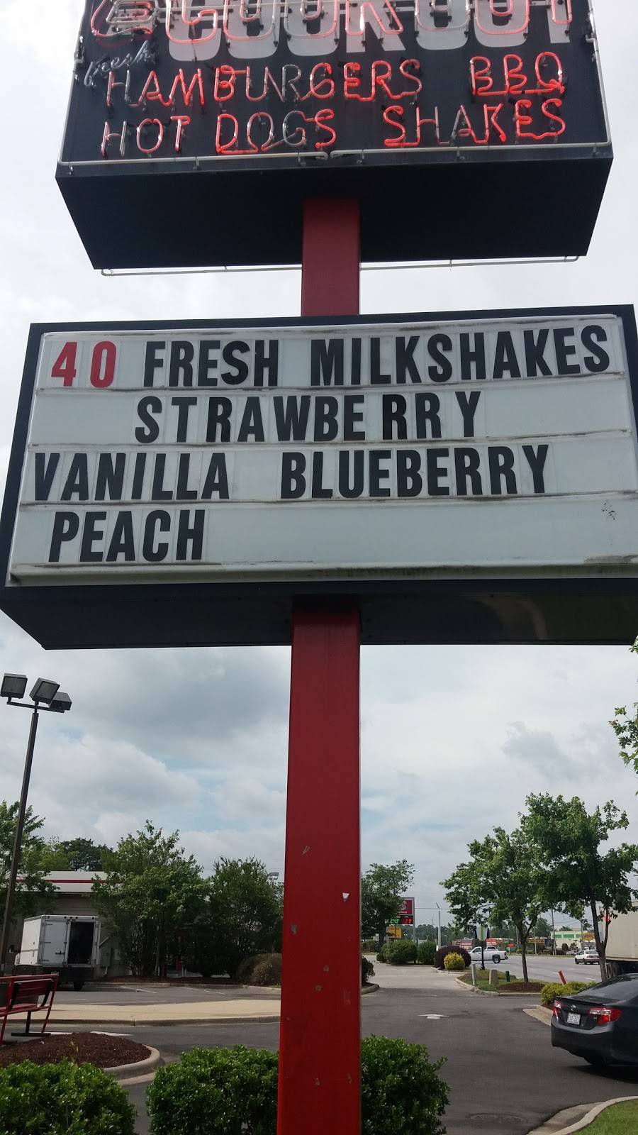 Cook Out | restaurant | 711 S Memorial Dr, Greenville, NC 27834, USA | 2525515895 OR +1 252-551-5895