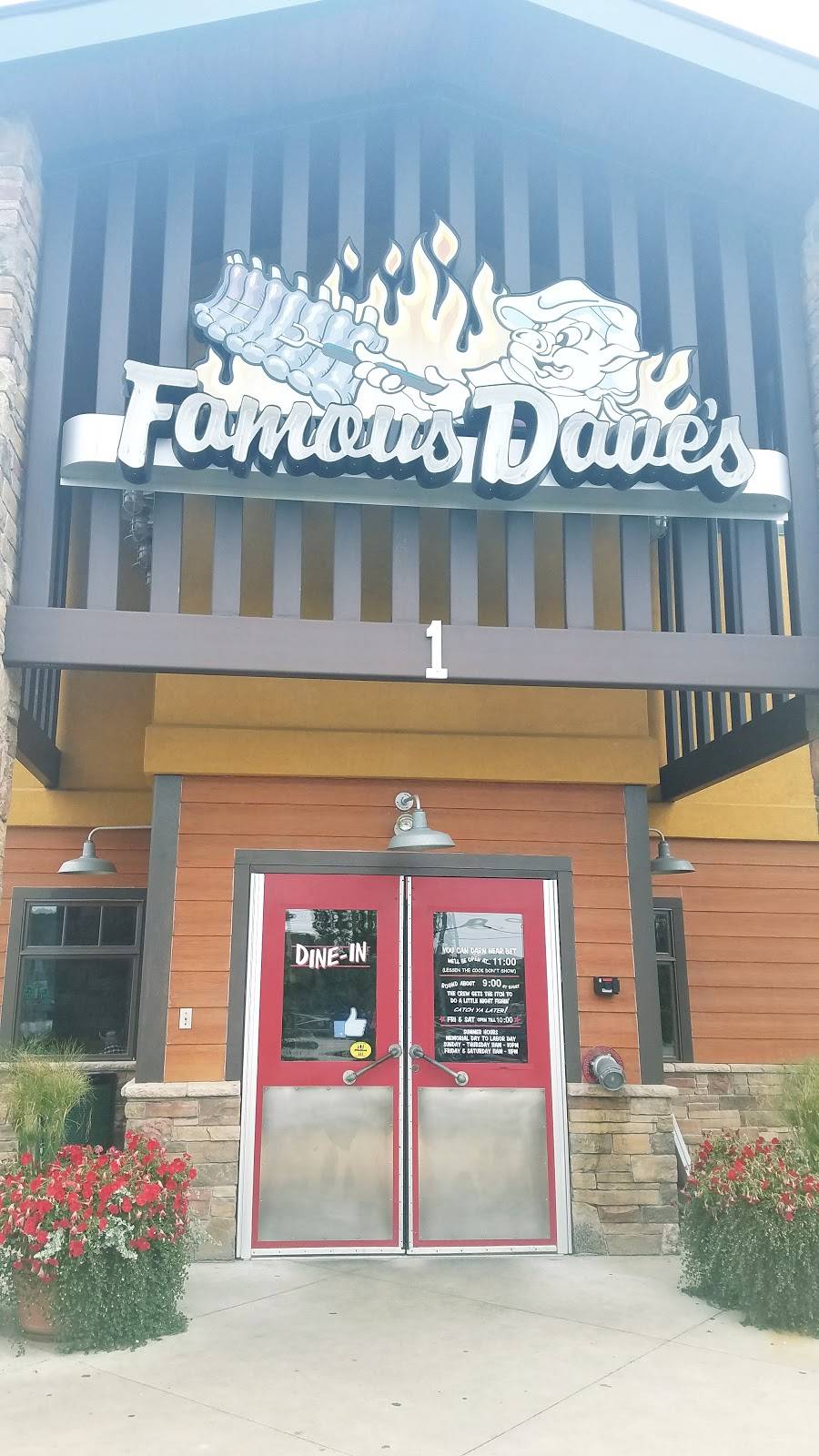 Famous Daves Bar-B-Que | restaurant | 1 Cabela Blvd, Scarborough, ME 04074, USA | 2075100025 OR +1 207-510-0025