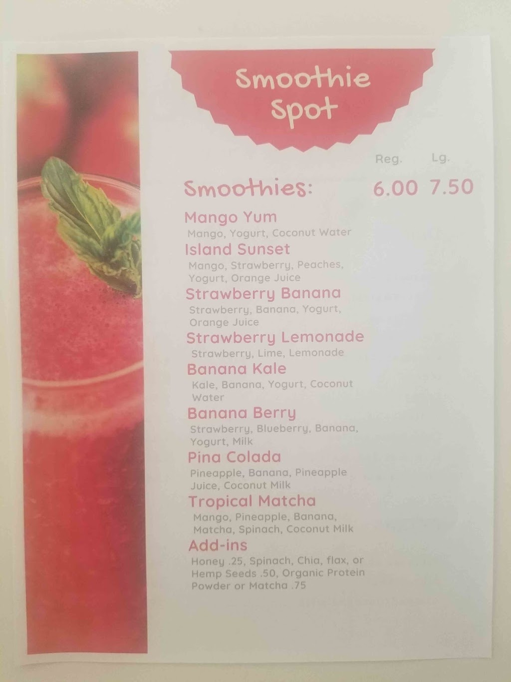 The Smoothie Spot | cafe | 20 N Central Blvd, Quartzsite, AZ 85346, USA | 6028450161 OR +1 602-845-0161