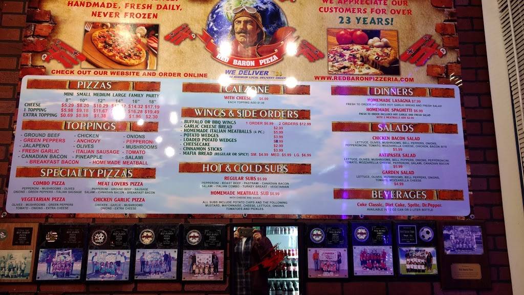 Red Baron Pizza | restaurant | 14519 Main St SUITE C, Hesperia, CA 92345, USA | 7609496190 OR +1 760-949-6190