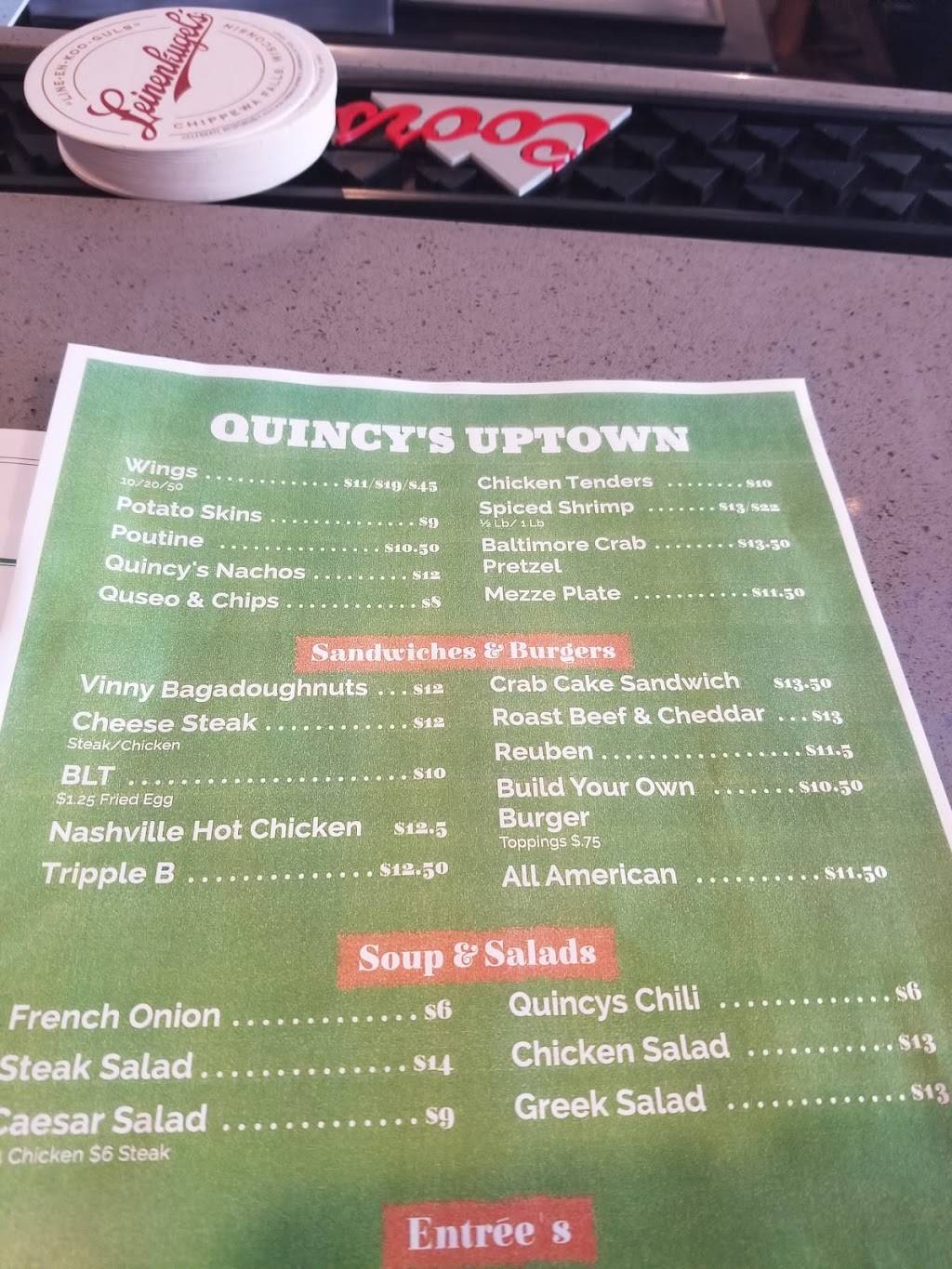 Quincy’s Uptown Bar and Grill | restaurant | Damascus, MD 20872, USA | 2403087244 OR +1 240-308-7244