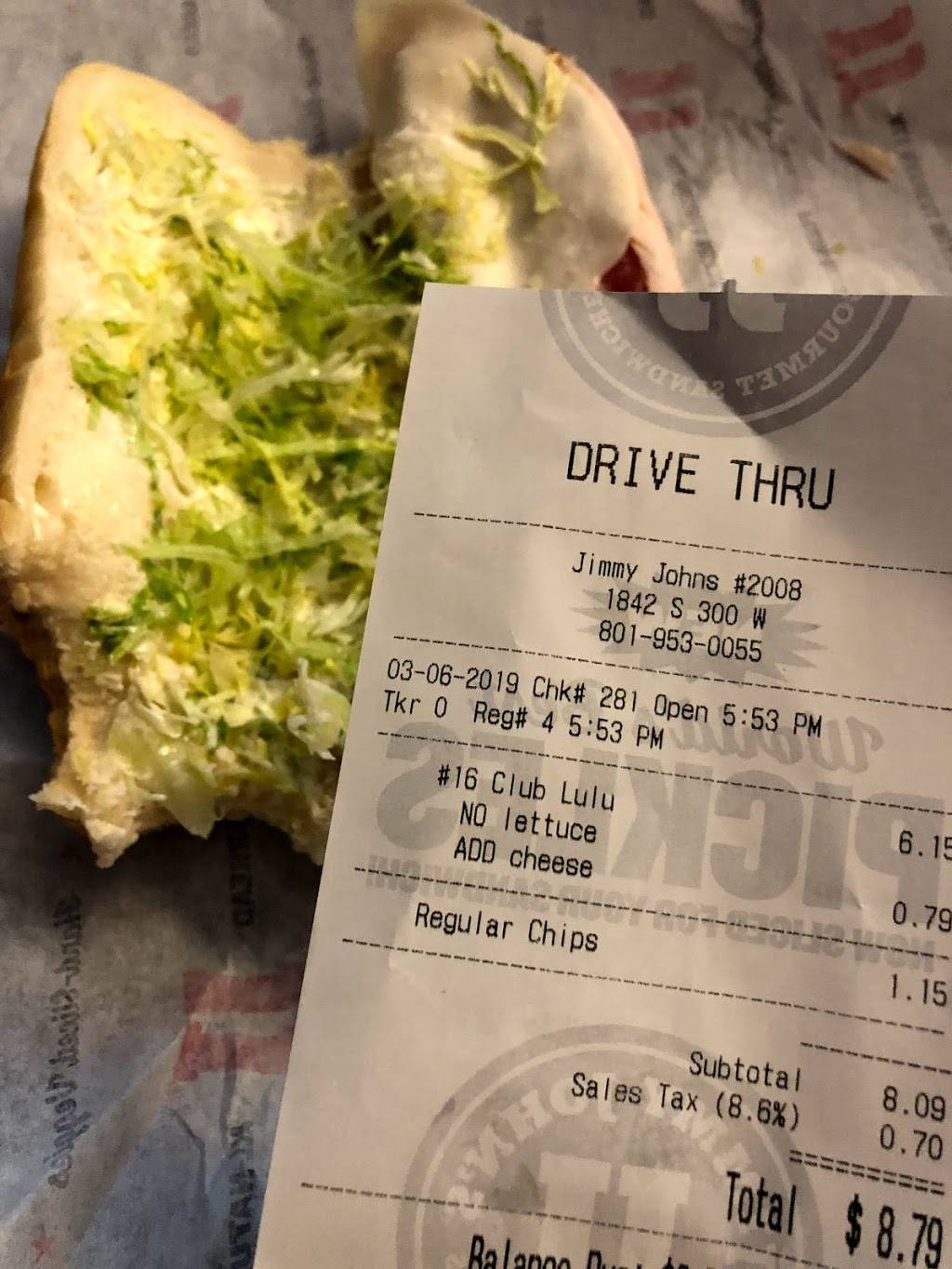 Jimmy Johns | meal delivery | 1842 S 300 W Suite A, Salt Lake City, UT 84115, USA | 8019530055 OR +1 801-953-0055