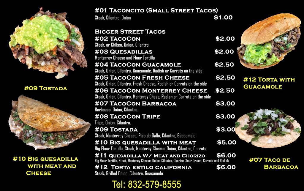 The TacoCón Taqueria | restaurant | 10606 S Wilcrest Dr, Houston, TX 77099, USA | 8325798555 OR +1 832-579-8555