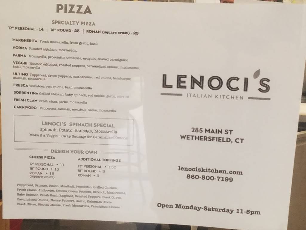 Lenocis Italian Kitchen | restaurant | 285 Main St, Wethersfield, CT 06109, USA | 8605007199 OR +1 860-500-7199
