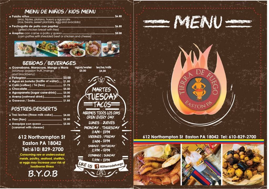 Tierra De Fuego | restaurant | 612 Northampton St, Easton, PA 18042, USA | 6108292700 OR +1 610-829-2700