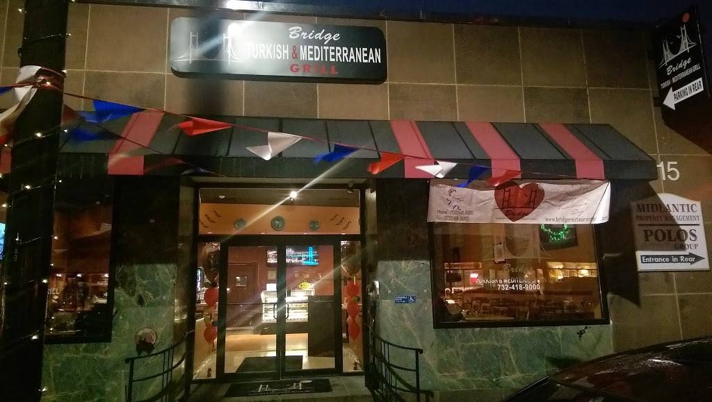 Bridge Turkish and Mediterranean Grill | restaurant | 315 Raritan Ave, Highland Park, NJ 08904, USA | 7324189000 OR +1 732-418-9000