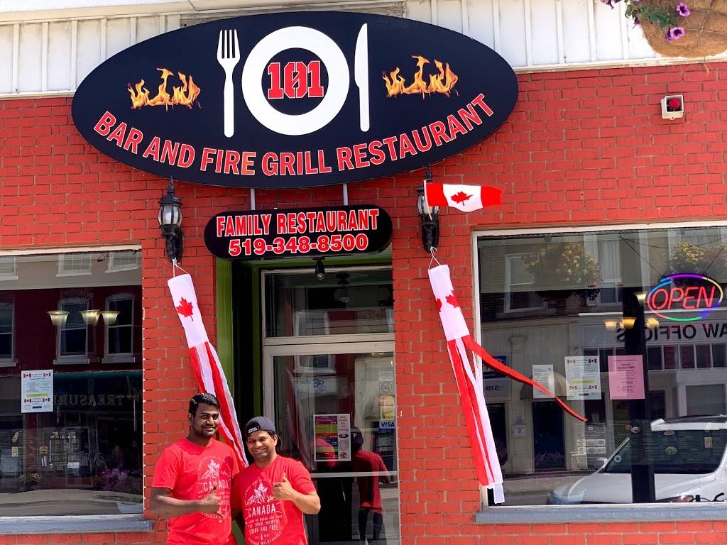 101 Bar and Fire Grill Restaurant | restaurant | 101 Ontario Rd, Mitchell, ON N0K 1N0, Canada | 5193488500 OR +1 519-348-8500