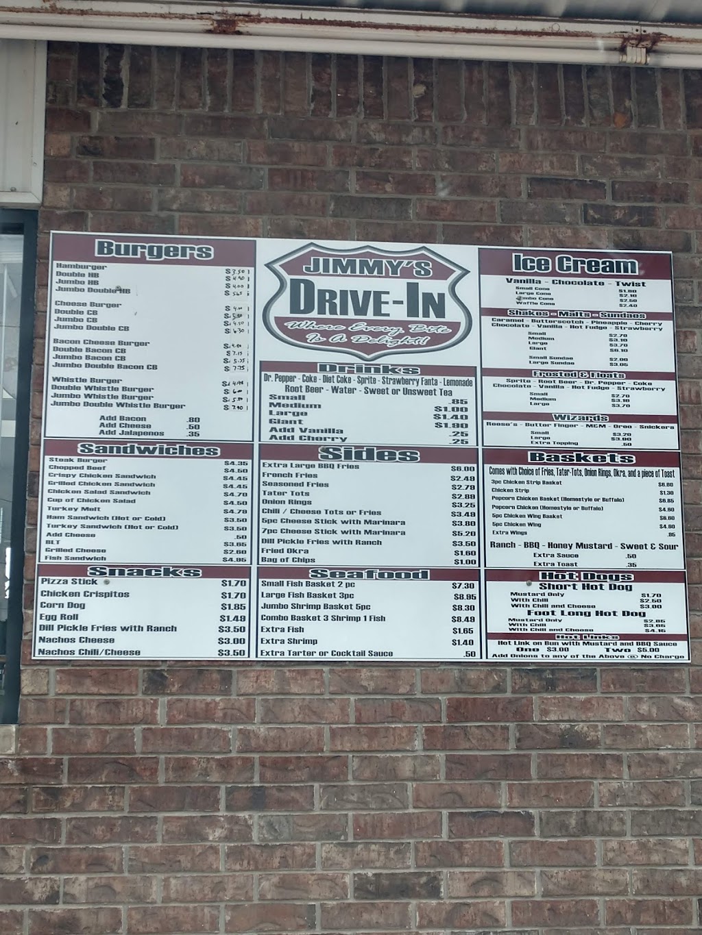 Jimmys Drive-In | restaurant | 1207 E Antigo St, Stamps, AR 71860, USA | 8705332121 OR +1 870-533-2121